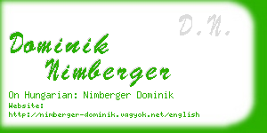 dominik nimberger business card